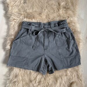 Old Navy Gray 100% Cotton Paperbag Cargo Shorts